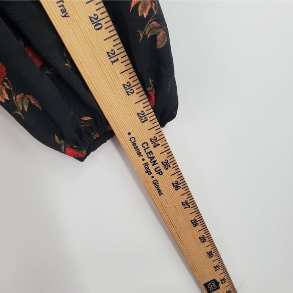 Disturbia Darcey Floral Print Chiffon Tie Front Blouse Top Women Size US 4 NWT - Picture 15 of 16